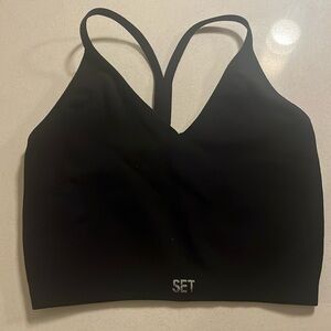 set active black sculptflex racerback bra